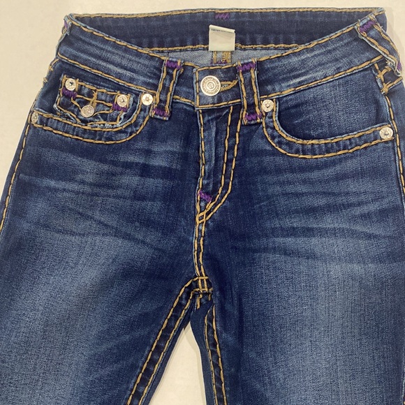 True Religion Women’s Blue Denim Jeans Jenny Curvy Flip Skinny Jeans. SIZE 25 - Picture 3 of 16